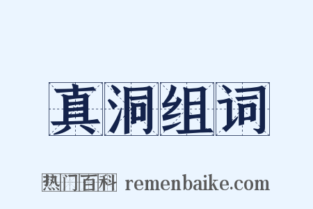 真洞组词是什么意思的图片